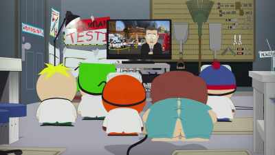 The terrorists claimed
that obesity is not a disease - South Park: The End of Obesity