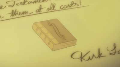 The Testament must be kept from them,
at all costs.' - Batman: The Doom That Came to Gotham
