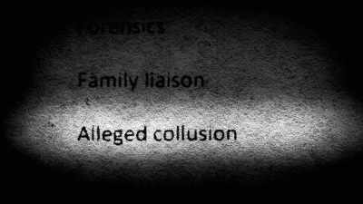 The text of the anonymous
letter was missing, - No Stone Unturned