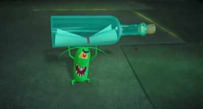 The thing that's gonna help me
take over the world… - Plankton: The Movie