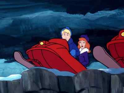 The tracks end
at the edge of this chasm. - Scooby-Doo, Where Are You!