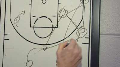 The triangle offense is set - The Last Dance