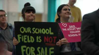 The Trust is selling our
playing fields - Ackley Bridge