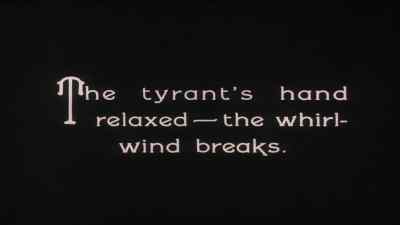 The tyrant' s hand relaxed...
the whirlwind breaks. - The Penalty