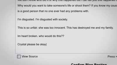 The very last sentence: - Why Did You Kill Me?