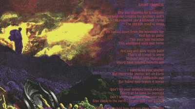♪ The war stopped
For a moment ♪ - Stevie Van Zandt: Disciple