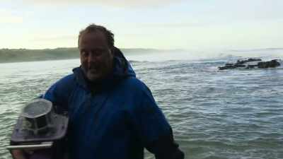 The wave actually hit
the back of the sled, - Blue Planet II