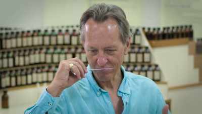The 'whoa' of leather
at the bottom - Write Around the World with Richard E Grant