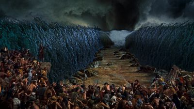 The wind opens the sea - The Ten Commandments