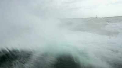The wind was stronger, then crashed ship. - Sharknado 5: Global Swarming