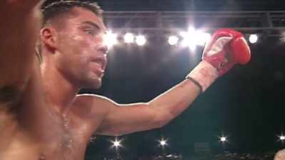 - The winner, by
technical knockout, - The Golden Boy