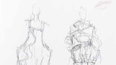 The women's look is off-the-shoulder top,
bubble short - Next in Fashion