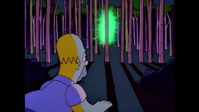 ("The X-Files" theme playing) - The Simpsons