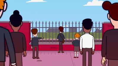The yard, at break, - My Old School