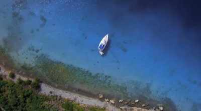 Their boat docks
in a shallow inlet. - Shark Attack Files