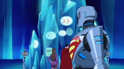 Their message was downloaded through a post dimensional probability channel - Superman vs  The Elite