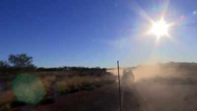 ..their new drill rig
and a lesson on how to use it. - Outback Opal Hunters
