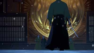 [theme music playing] - BLUE EYE SAMURAI