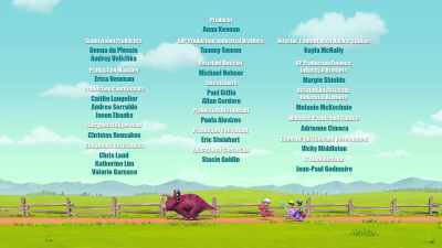 [theme music playing] - Dino Ranch