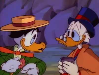 -[theme song repeating]
-[Huey humming along] - DuckTales