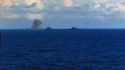 Then attack
Roi-Namur the next day. - The Pacific War in Color