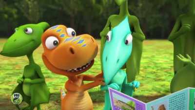 Then you float
down a long stream - Dinosaur Train: Adventure Island