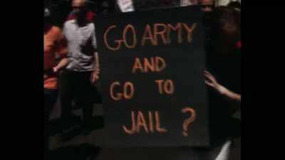 Then he goes to Vietnam
and kills, - Leavenworth