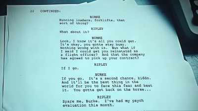 Then I read the script
and it was breathtaking to read. - Aliens Expanded