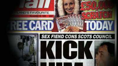Then his identity is revealed
in Glasgow, - Murder in the Badlands