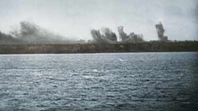 Then they intensely bombarded the 
German defensive positions. - Greatest Events of World War II in Colour
