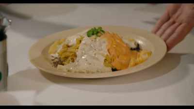 Then, over here, I have
a deconstructed mac and cheese. - Wet Hot American Summer: Ten Years Later