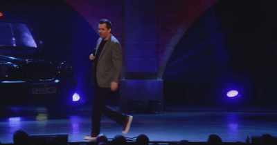 Then he points at me, he goes,
"I know you. - Jim Jefferies: This Is Me Now