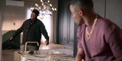 -Then, as scripted,
Mike picks up a baseball bat - A Soweto Love Story