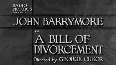 Then shooting
started on A Bill of Divorcement, - Call Me Kate