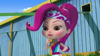 Then, that's the answer.
We need to talk to the new farmer - Rainbow Rangers
