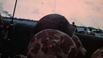 THEN THE IMPACT OF
WHISPERING ARTILLERY SHELLS... - The Pacific War in Color