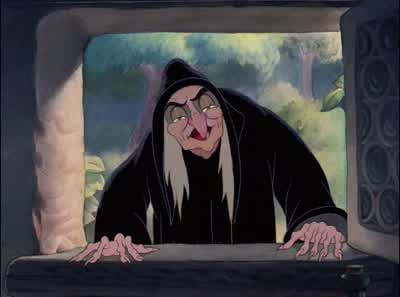 All alone my petWhy why yes I am ButThe the little men are not hereNo they're not butMmm hmmSNIFFINGMaking piesYes gooseberry piesIt's apple piesthat make the menfolks' mouths waterPies made from apples like theseQUEEN CHUCKLINGOh they do look delicious - Snow White and the Seven Dwarfs