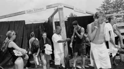 Then, the women shower
was next to ours, - Woodstock 99: Peace Love and Rage
