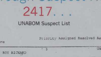 There were 2,417 people - Unabomber: In His Own Words