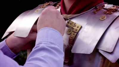 There is a buckle arrangement
at the front - Curse of the Ancients with Alice Roberts
