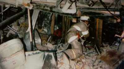 There was a first responder
with his hand on the beam - Oklahoma City