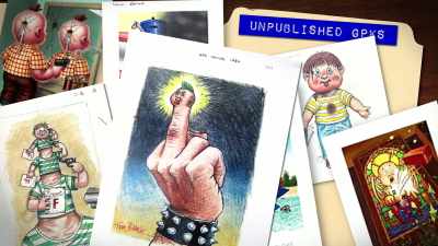 There was a middle
finger card, as I recall. - 30 Years of Garbage: The Garbage Pail Kids Story