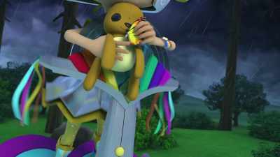 There! A Mr. Stuffie Wuffie hug
will keep you safe and sound. - Rainbow Rangers