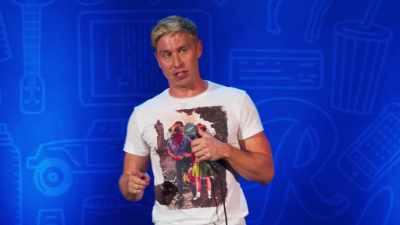 There was a sachet inside the trainers
that honestly said, - Russell Howard: Recalibrate