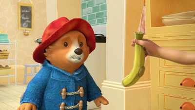 -There.
-A sausage in a yellow sock? - The Adventures of Paddington
