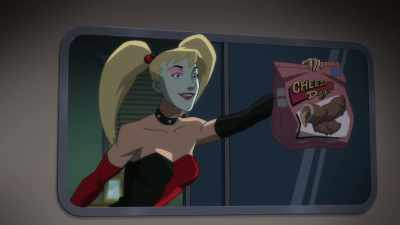 There are cheese sausages and chicken nuggets. - Suicide Squad: Hell to Pay