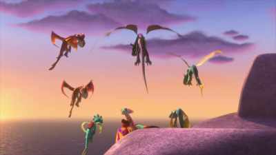There are my happy dragons.
Oh, it's so good to see you all again. - Dragons: Rescue Riders: Secrets of the Songwing