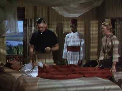There you are.
He'll start to sweat in half an hour or so. - Mogambo