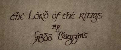 There and Back Again A Hobbit's Tale by Bilbo Baggins And The Lord of the Rings by Frodo Baggins You finished it Not quite There's room for a little more - The Lord of the Rings: The Return of the King
