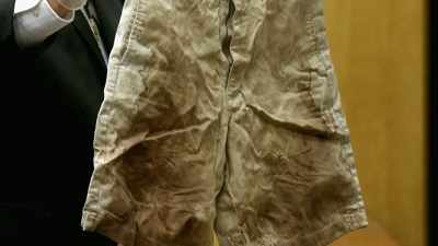 There was blood smears
all over his shorts. - An American Murder Mystery: The Staircase
